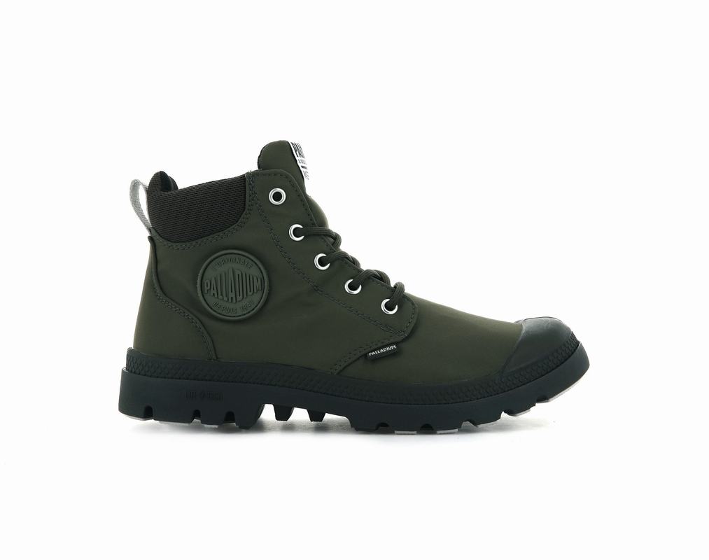 Palladium Pampa Lite + Cuff Wp Men's Waterproof Boots Olive (HDNL35490)